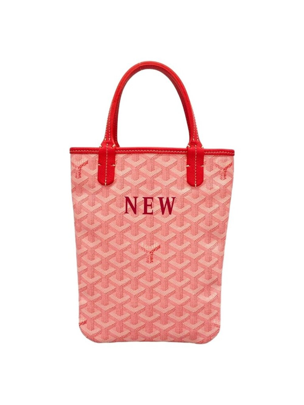 Goyard Tote Bag Poitiers Pink Markage Leather